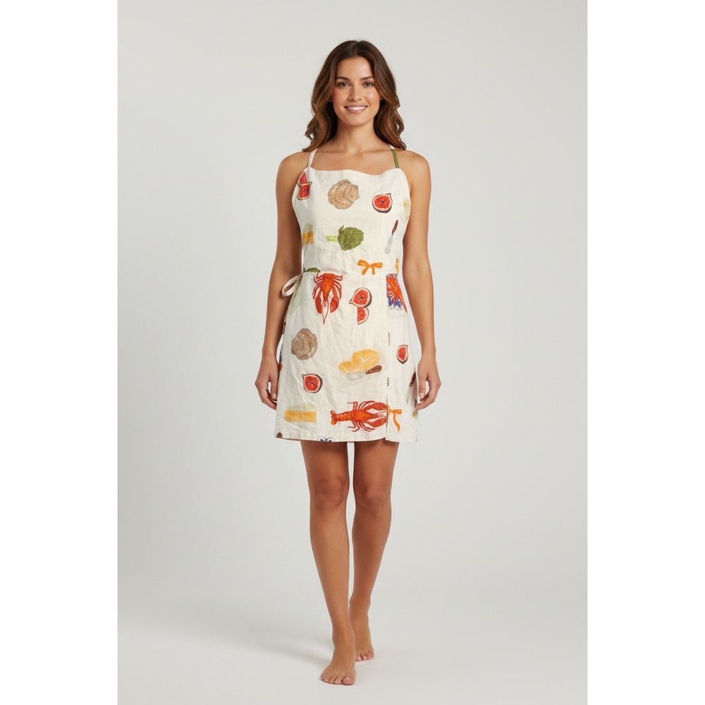 Bailey Rose My Lobster Mini Dress Cream Food Print Backless XS